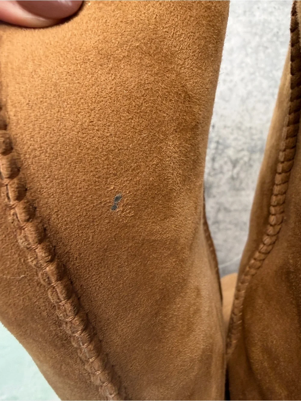 UGG Classic Tall Suede Winter Boots in Chestnut Shearling Lining Size 7